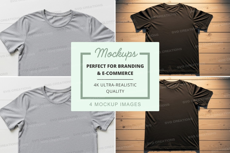 Blank t-shirt mockups for branding ultra realistic display