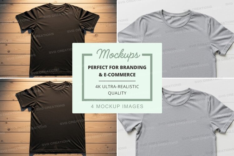 Blank t-shirt mockups for branding ultra realistic display example image 1