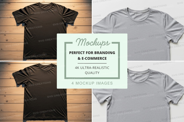 Blank t-shirt mockups for branding ultra realistic display