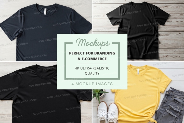 Black Tshirt Mockup Image 13