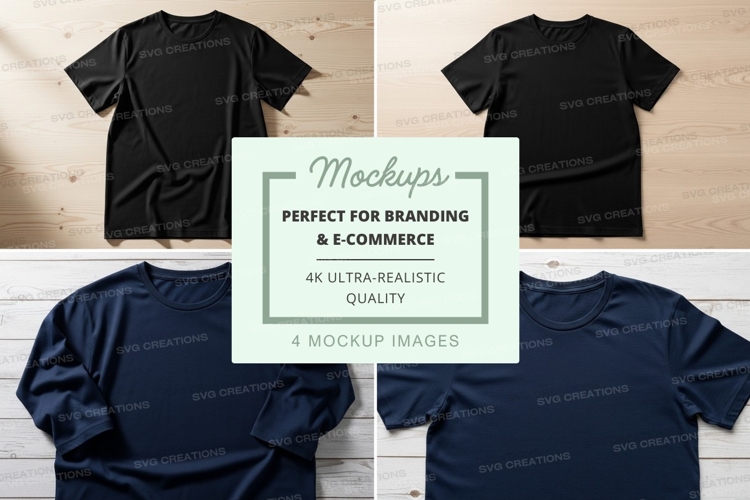Black Tshirt Mockup Image 12