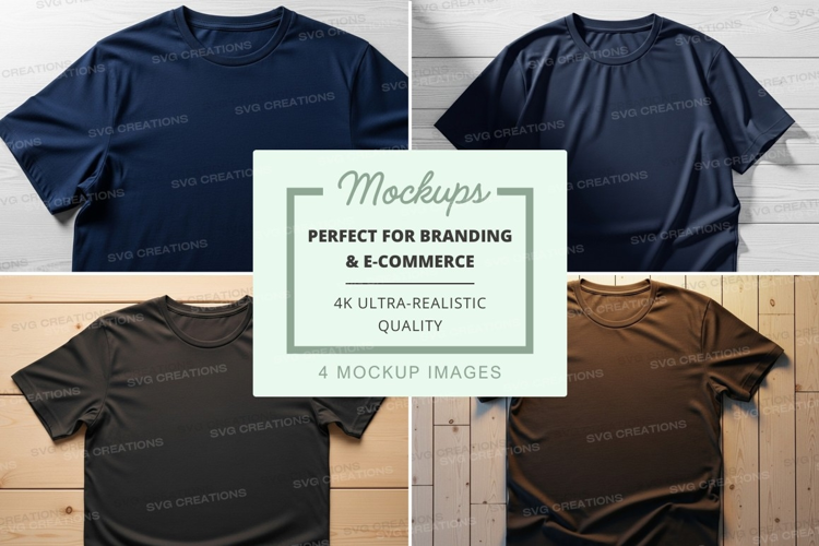 Realistic T-Shirt Mockups for Branding and E-Commerce Displa