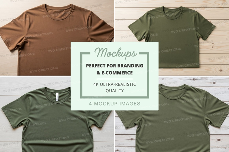 Realistic t-shirt mockup branding ecommerce display