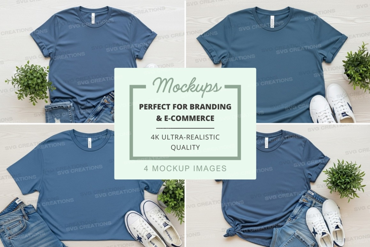 Blue t-shirt mockup branding ultra realistic high quality di
