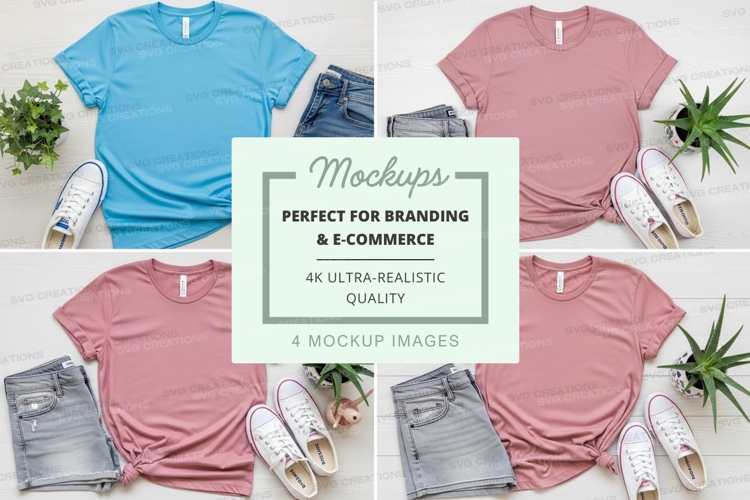 T-shirt mockups branding ecommerce ultra realistic display