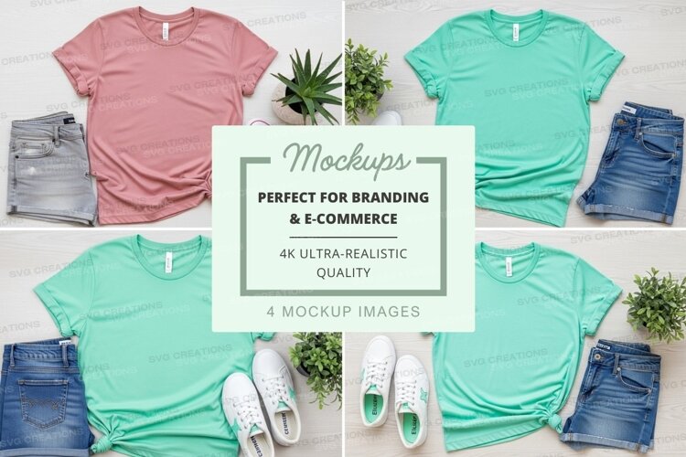 T-Shirt Mockups Branding Ultra Realistic E-Commerce Display example image 1