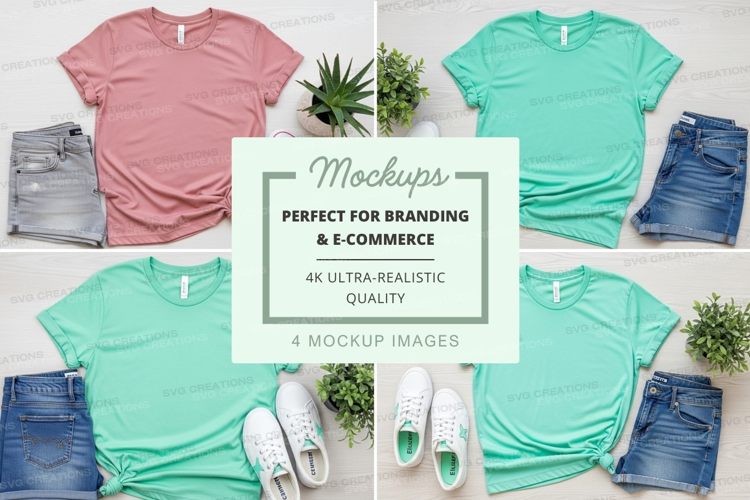 T-Shirt Mockups Branding Ultra Realistic E-Commerce Display