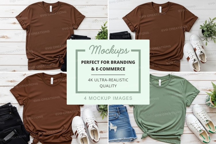 Branding t-shirt mockups ultra realistic display set
