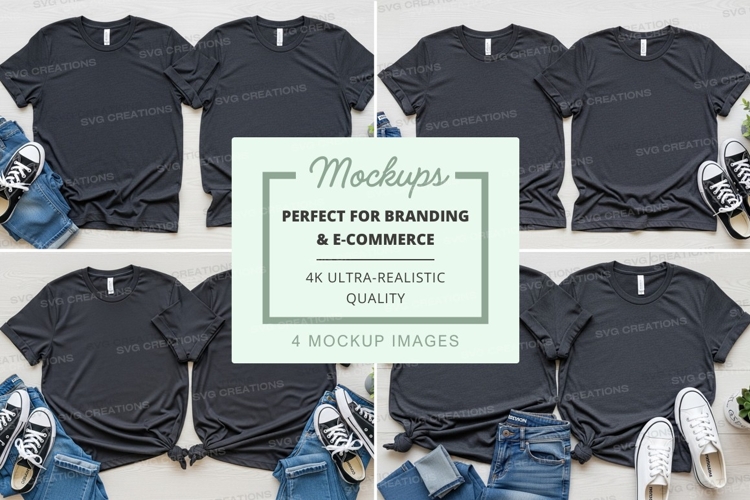 Black Tshirt Mockup Image 11