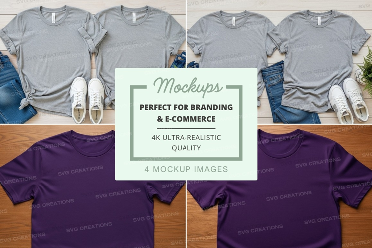 T-shirt mockups branding e-commerce ultra realistic display