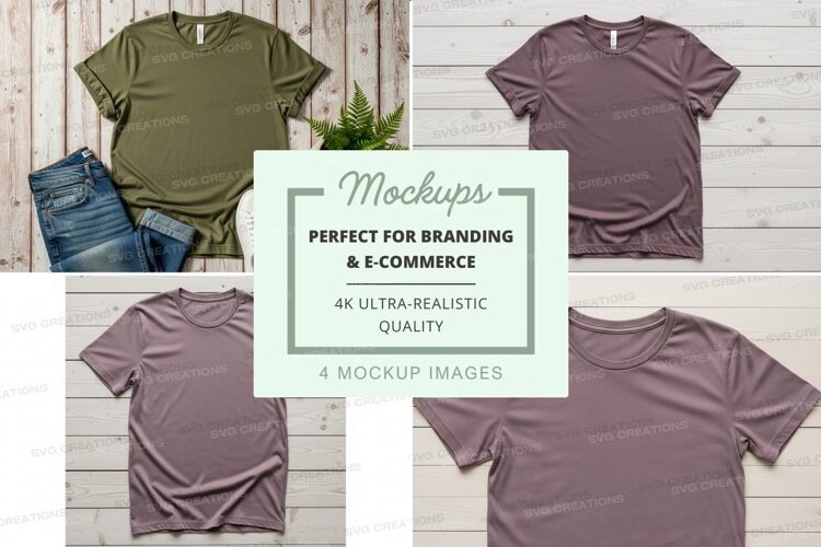T-shirt mockups branding e-commerce ultra realistic display example image 1