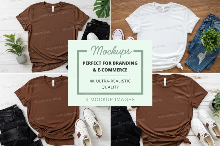 T-shirt mockups branding ecommerce ultra realistic display