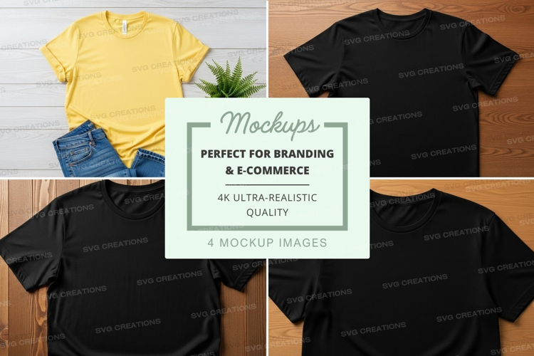 T-shirt mockups branding ultra realistic flat lay displaymoc