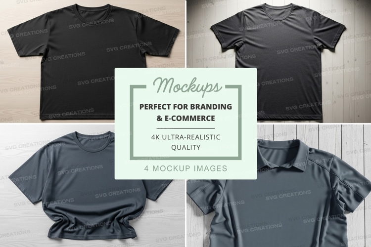 Black Tshirt Mockup Image 10
