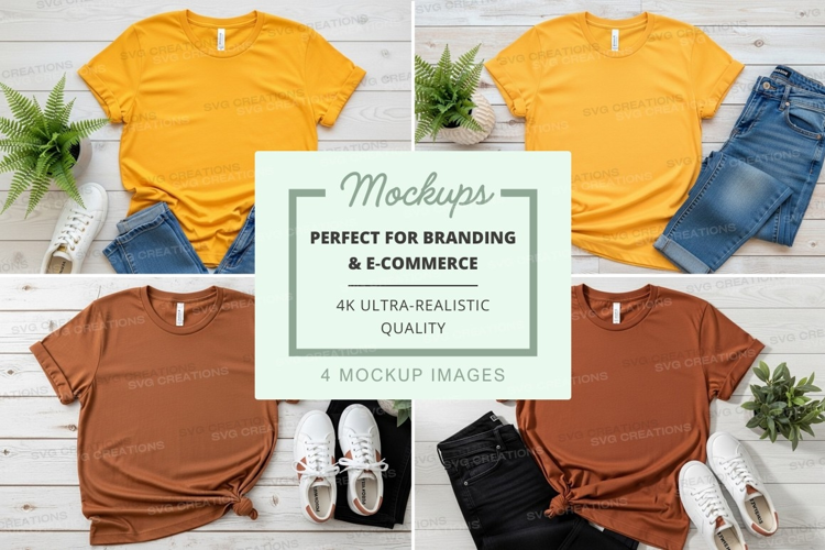 T-shirt mockups branding ecommerce ultra realistic display