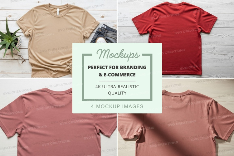 T-shirt mockups branding e-commerce ultra realistic display