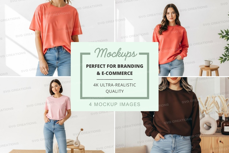 Casual t-shirts mockup