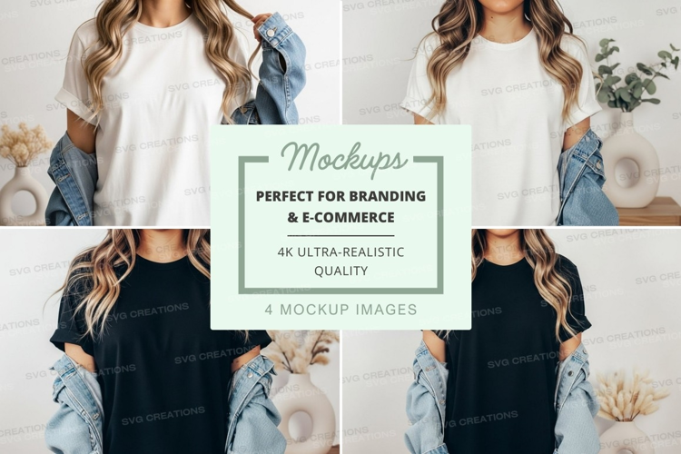 Casual t-shirt outfits mockup