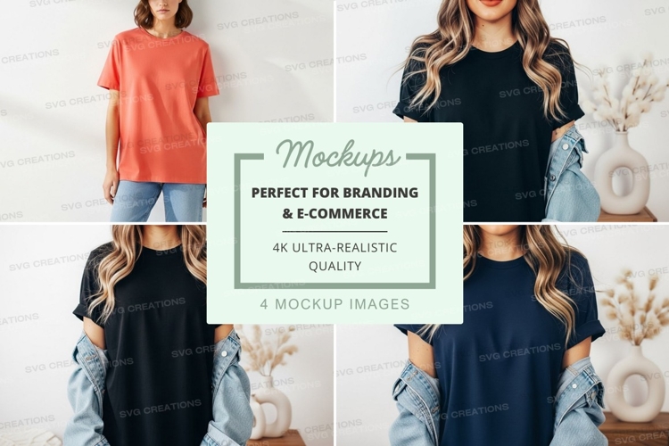 Black Tshirt Mockup Image 12