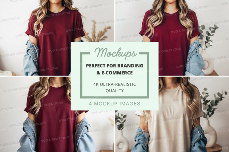 Casual tunic t-shirts mockup
