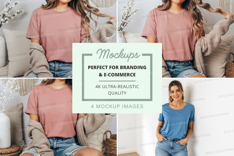 Casual and comfortable t-shirts mockup