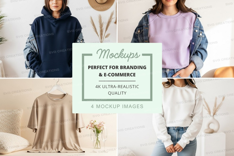 Casual and comfortable sweatshirts mockup