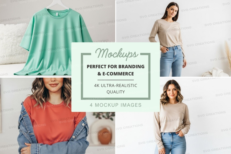 Mockup: casual women's t-shirts