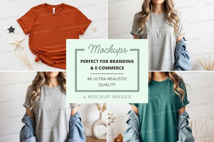 Casual t-shirts mockup example image 1