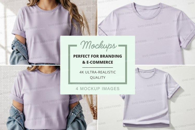 Lavender t-shirt mockup