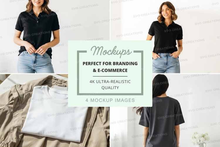 Mockup: casual polo shirt collection