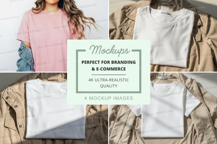 Mockup collection of t-shirts and jackets