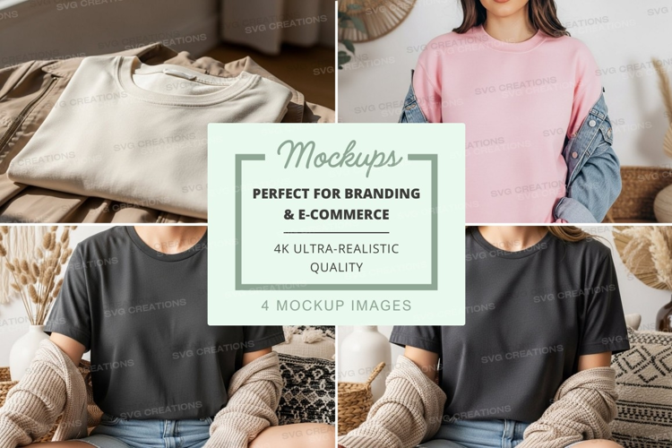 Casual and comfortable t-shirts mockup