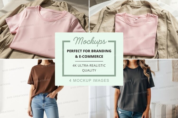 Mockup: casual t-shirts collection example image 1