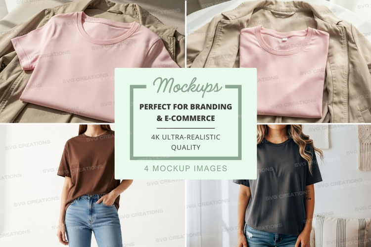 Mockup: casual t-shirts collection