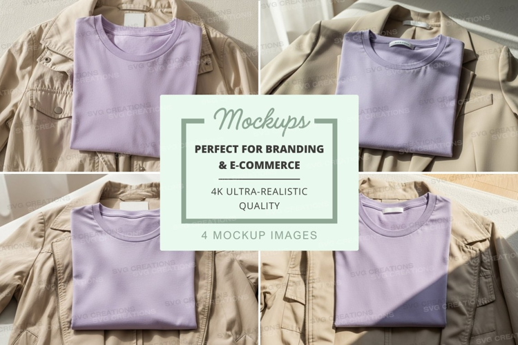 Lavender t-shirts mockup