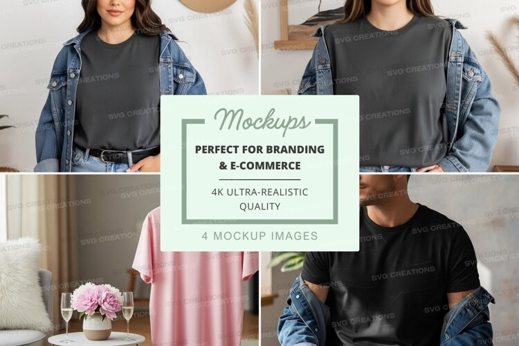 Casual t-shirt mockup example image 1