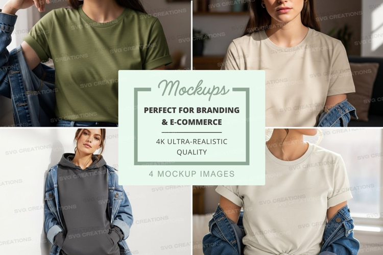 Mockup collection of casual wear
