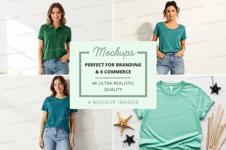 Mockup: women's casual t-shirts example image 1