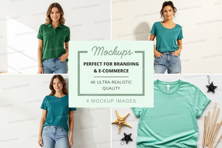 Mockup: women's casual t-shirts