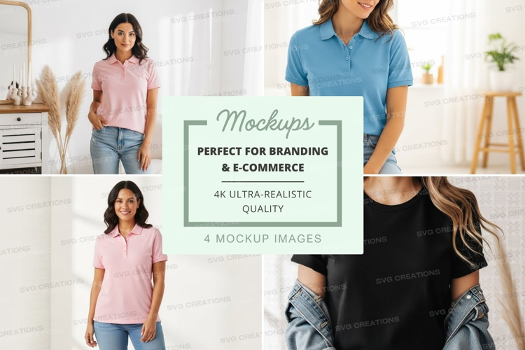 Casual polo shirts mockup