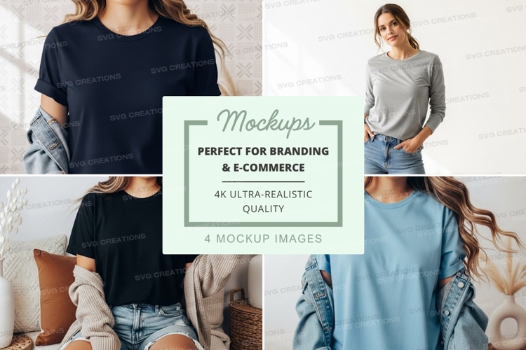 Casual and comfortable t-shirts mockup