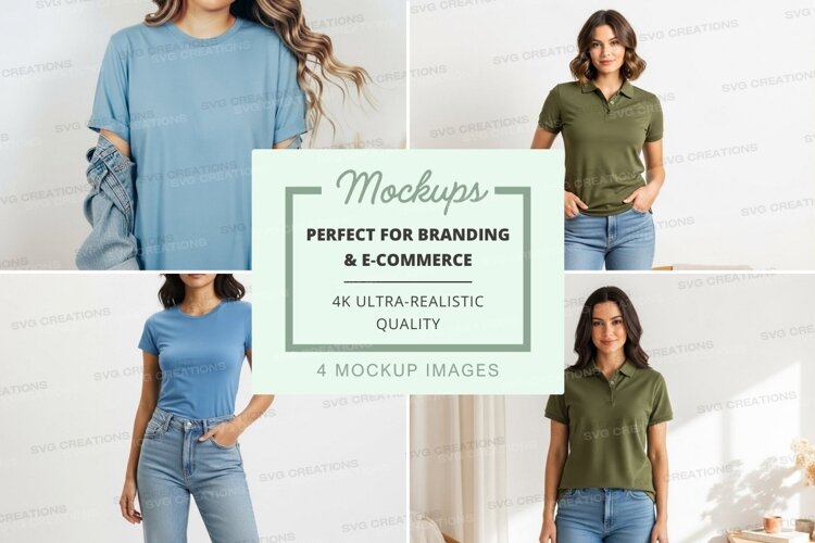 Casual polo shirts collection mockup example image 1