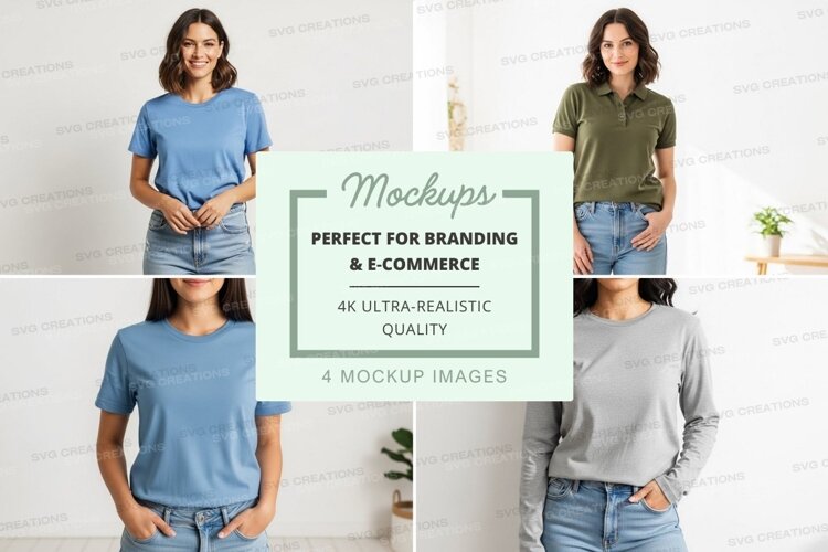 Casual t-shirts mockup example image 1