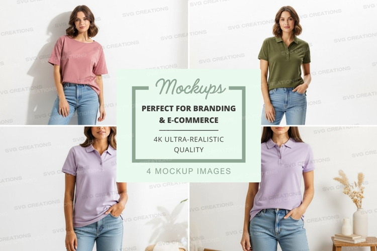 Casual polo shirts mockup