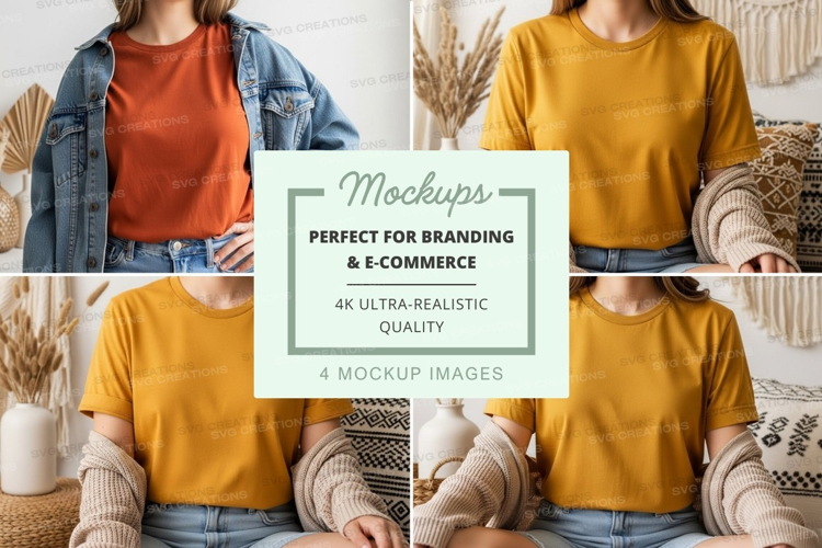 Casual and comfortable t-shirts mockup