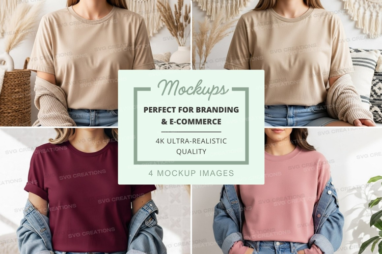 Casual t-shirt mockup