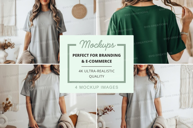 Casual summer t-shirt dress mockup