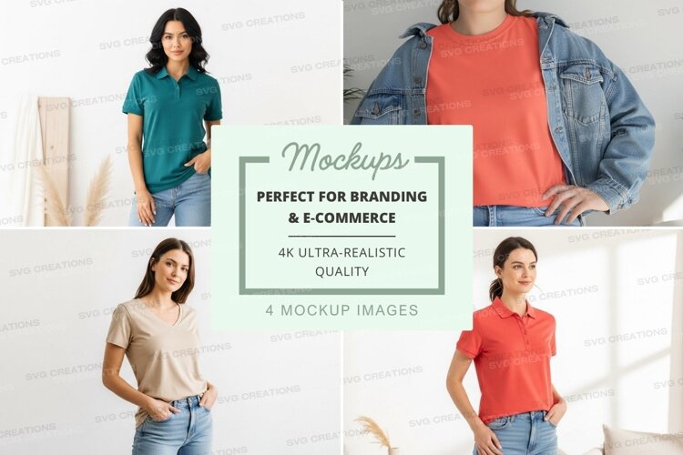 Casual polo shirts mockup example image 1