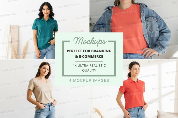 Casual polo shirts mockup
