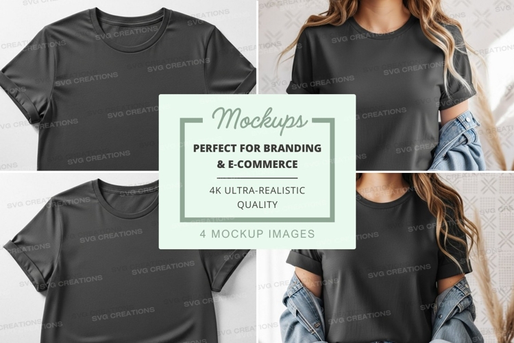 Black Tshirt Mockup Image 3